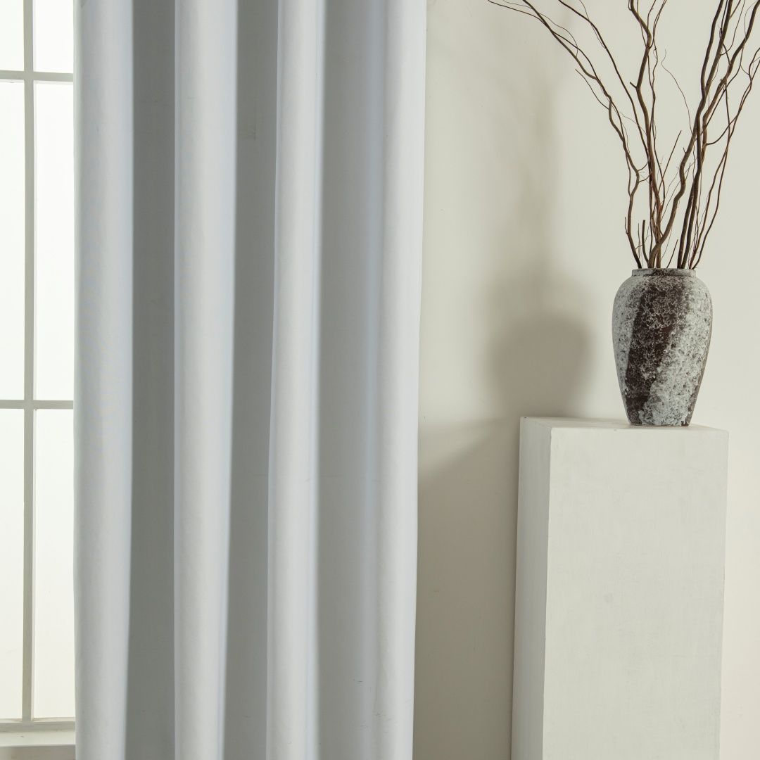 Κουρτίνα Full Blackout σκίασης με 8 κρίκους Soft Art 8391 Ice-Ecru