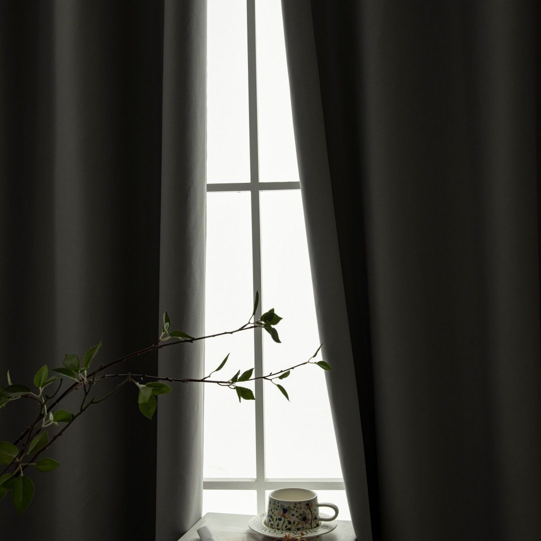Κουρτίνα Full Blackout σκίασης με 8 κρίκους Soft Art 8391 Grey-11