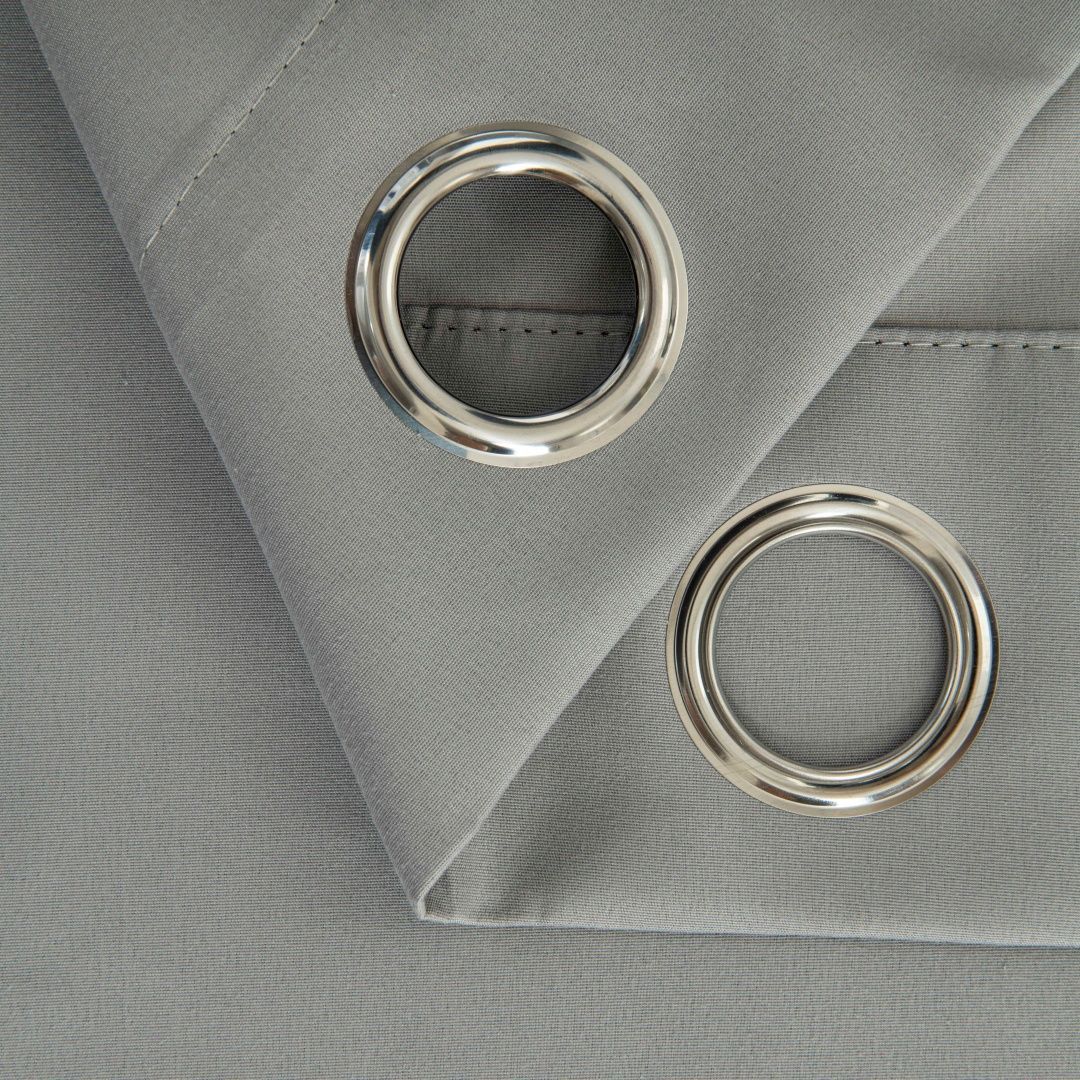 Κουρτίνα Full Blackout σκίασης με 8 κρίκους Soft Art 8391 Grey-11