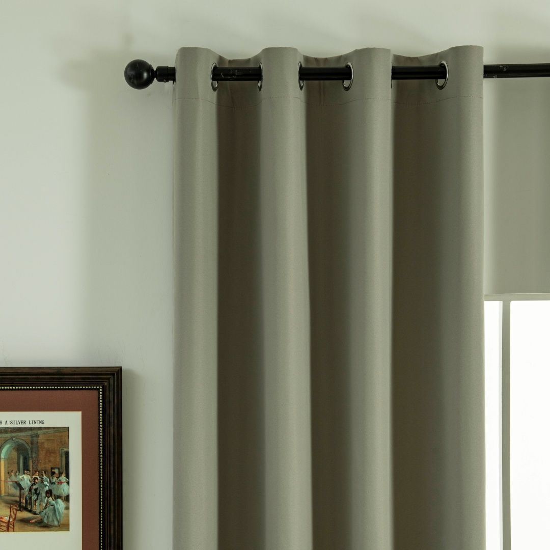 Κουρτίνα Full Blackout σκίασης με 8 κρίκους Soft Art 8391 Light Beige-C3