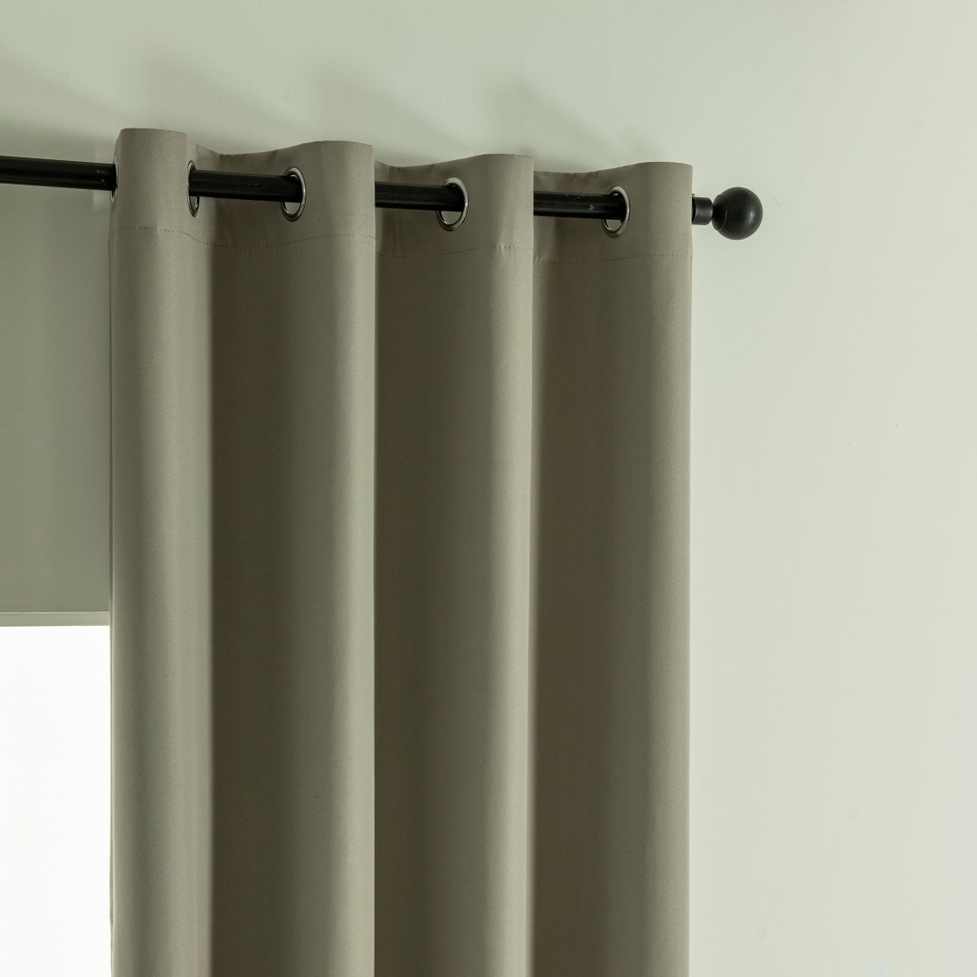 Κουρτίνα Full Blackout σκίασης με 8 κρίκους Soft Art 8391 Light Beige-C3