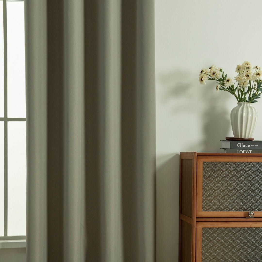 Κουρτίνα Full Blackout σκίασης με 8 κρίκους Soft Art 8391 Light Beige-C3