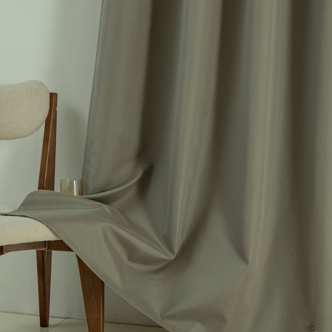 Κουρτίνα Full Blackout σκίασης με 8 κρίκους Soft Art 8391 Light Beige-C3