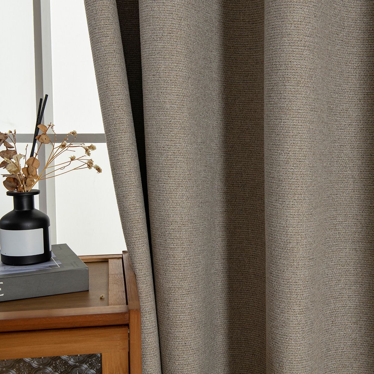 Κουρτίνα Full Blackout σκίασης με 8 κρίκους Elite Art 8392 Beige-Νο5