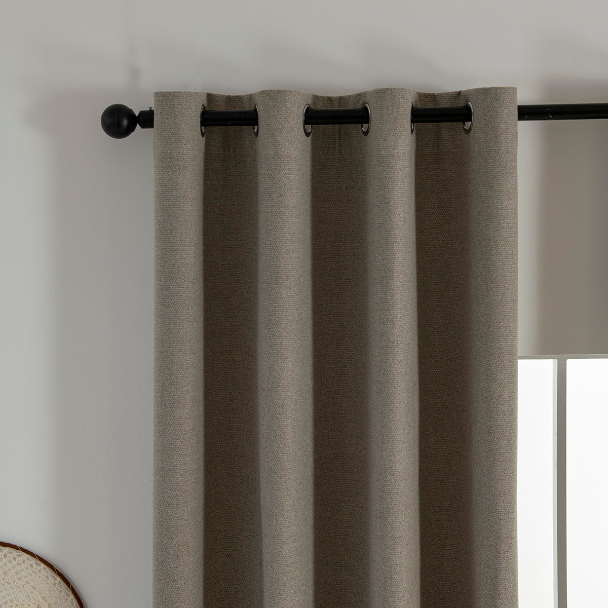Κουρτίνα Full Blackout σκίασης με 8 κρίκους Elite Art 8392 Beige-Νο5 140x270 Μπεζ από την εταιρεία Beauty Home
