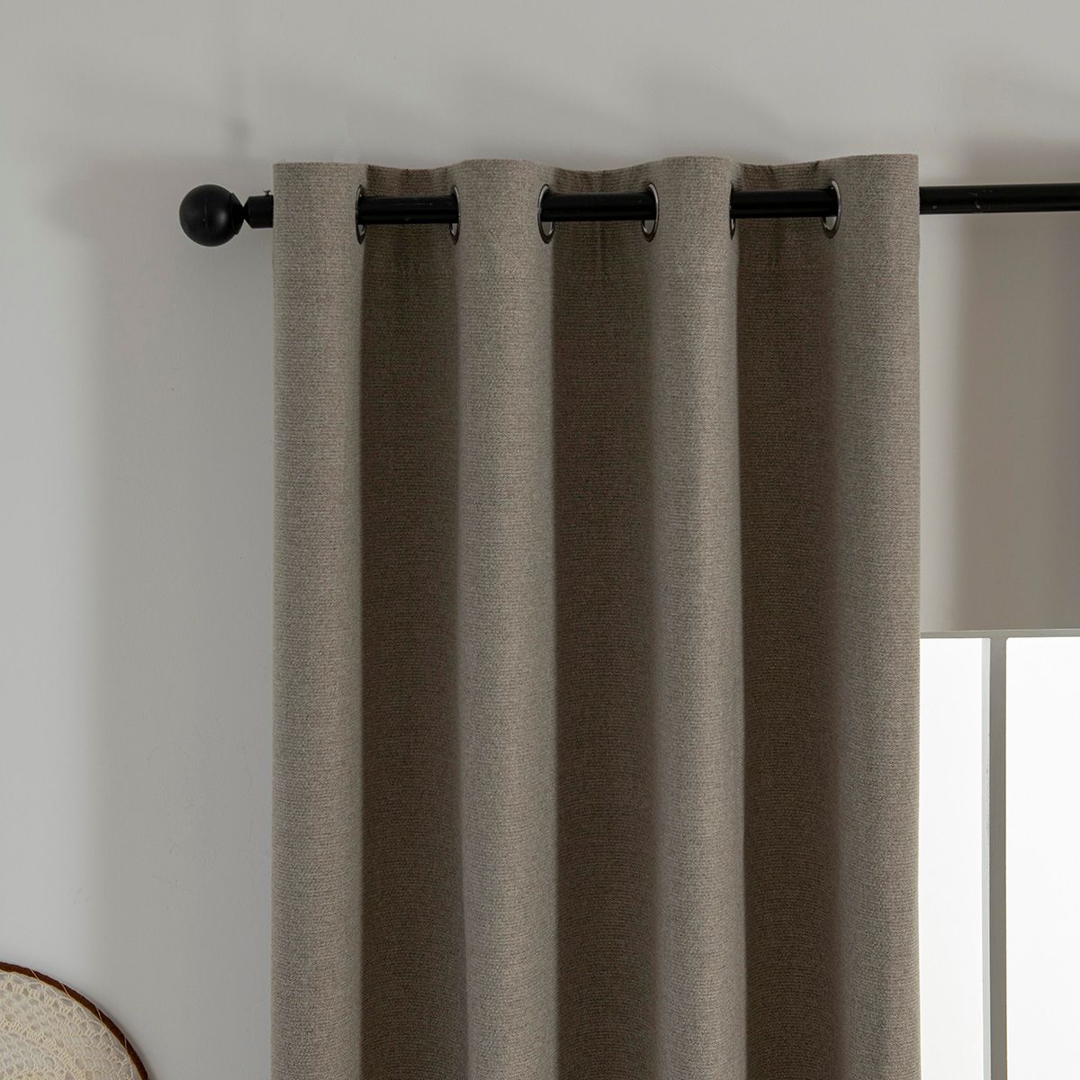 Κουρτίνα Full Blackout σκίασης με 8 κρίκους Elite Art 8392 Beige-Νο5