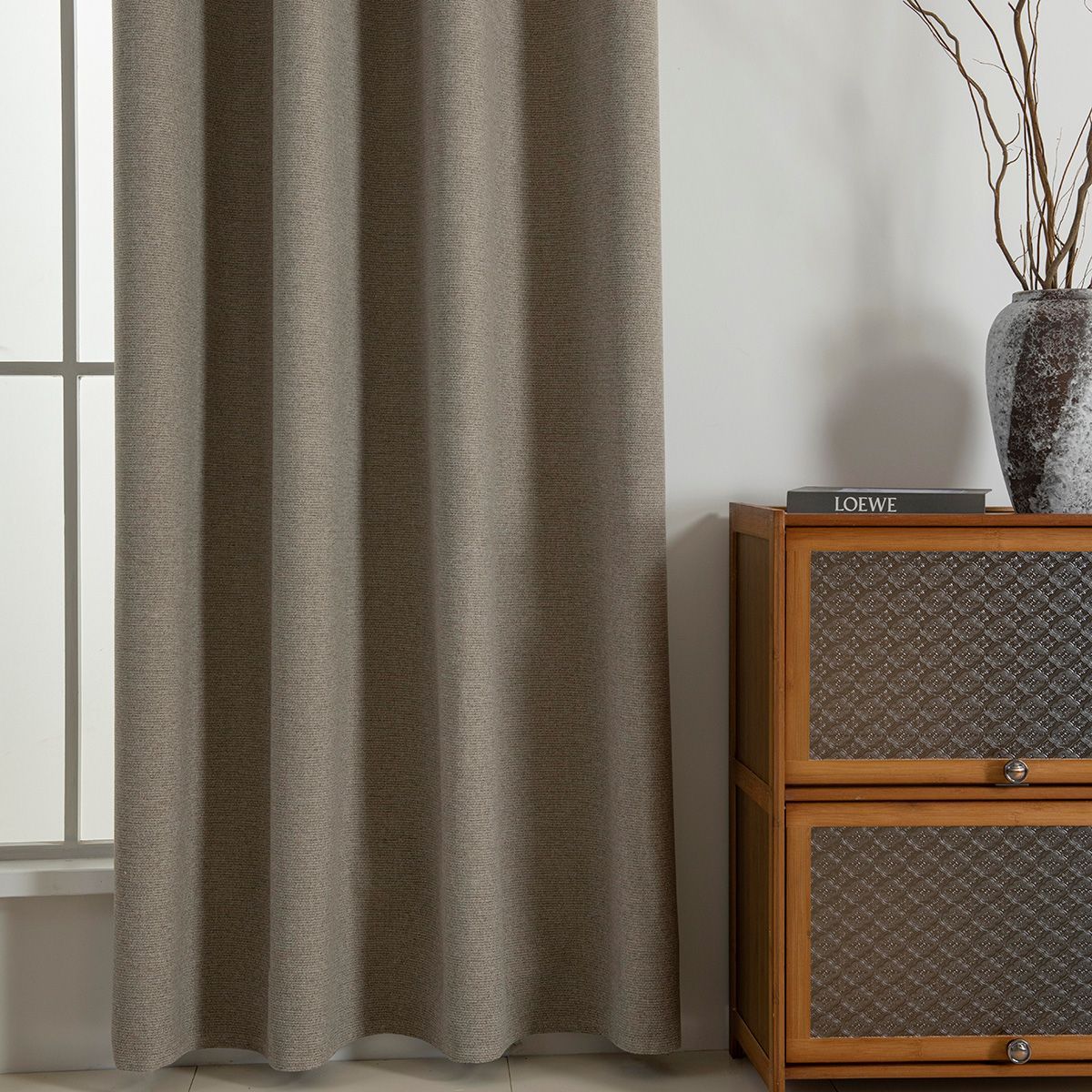 Κουρτίνα Full Blackout σκίασης με 8 κρίκους Elite Art 8392 Beige-Νο5