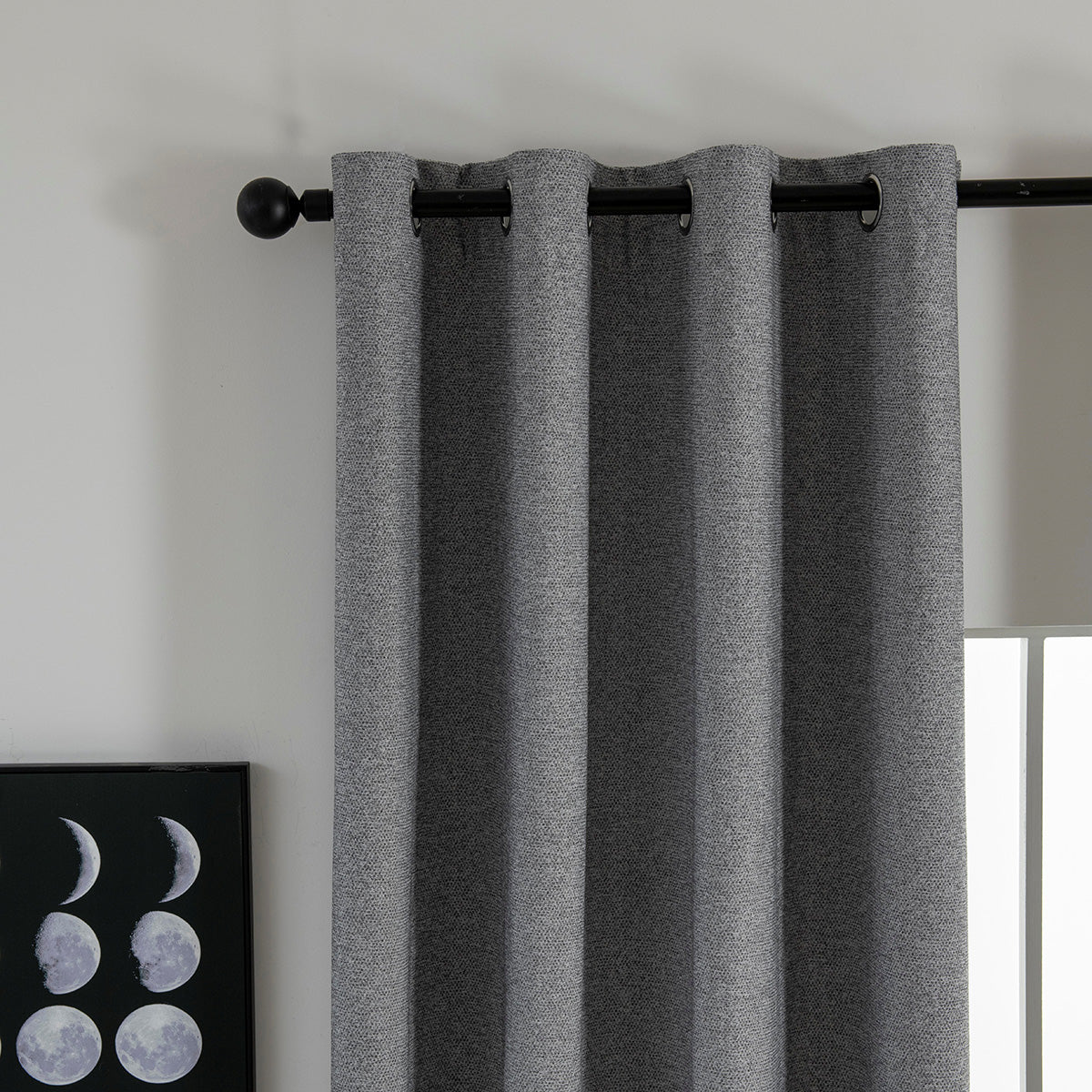 Κουρτίνα Full Blackout σκίασης με 8 κρίκους Elite Art 8392 Grey-Νο7 140x270 Σκούρο Γκρι από την εταιρεία Beauty Home