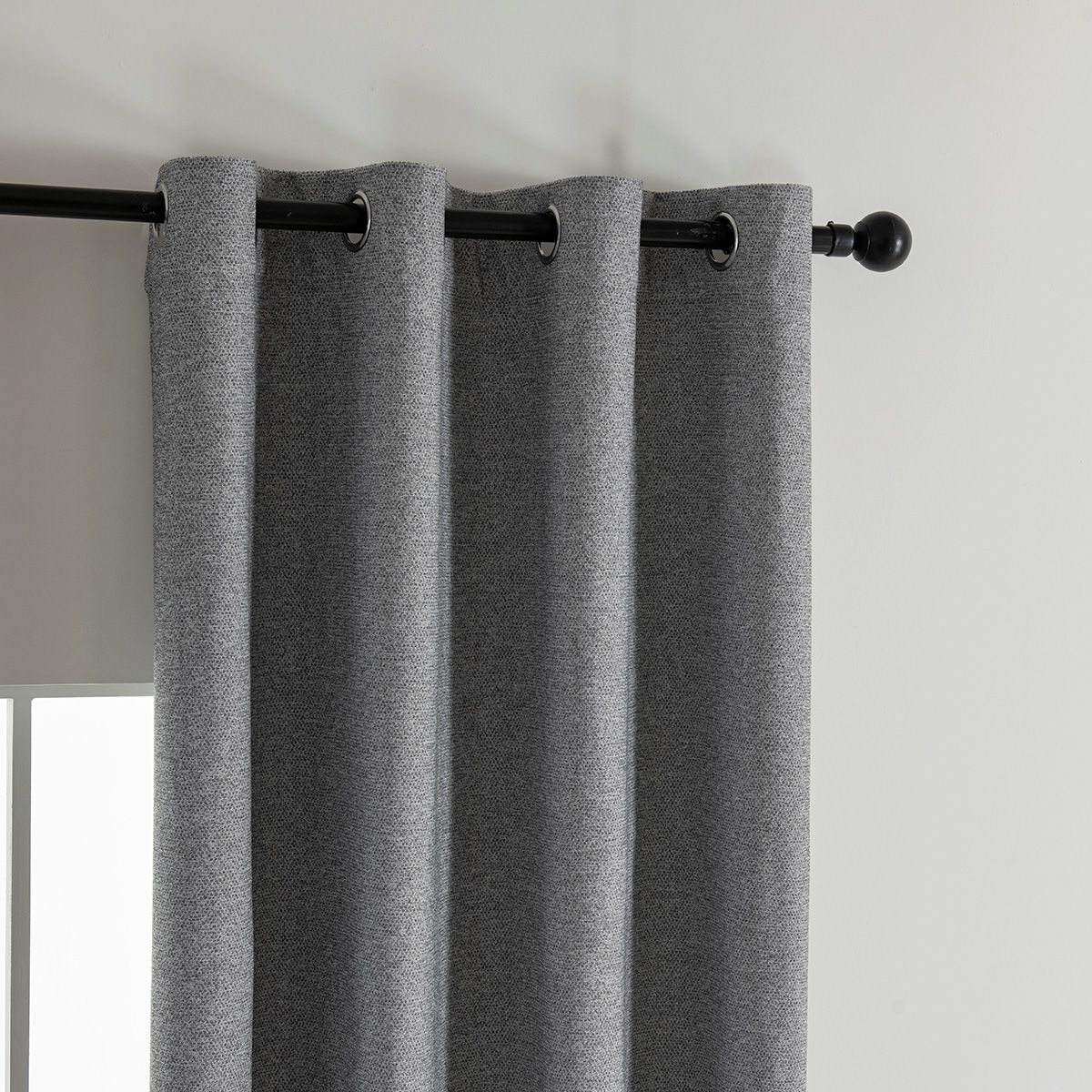 Κουρτίνα Full Blackout σκίασης με 8 κρίκους Elite Art 8392 Grey-Νο7