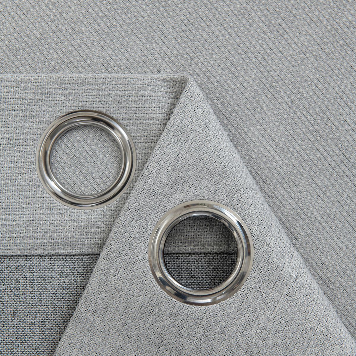 Κουρτίνα Full Blackout σκίασης με 8 κρίκους Elite Art 8392 Light Grey-Νο3