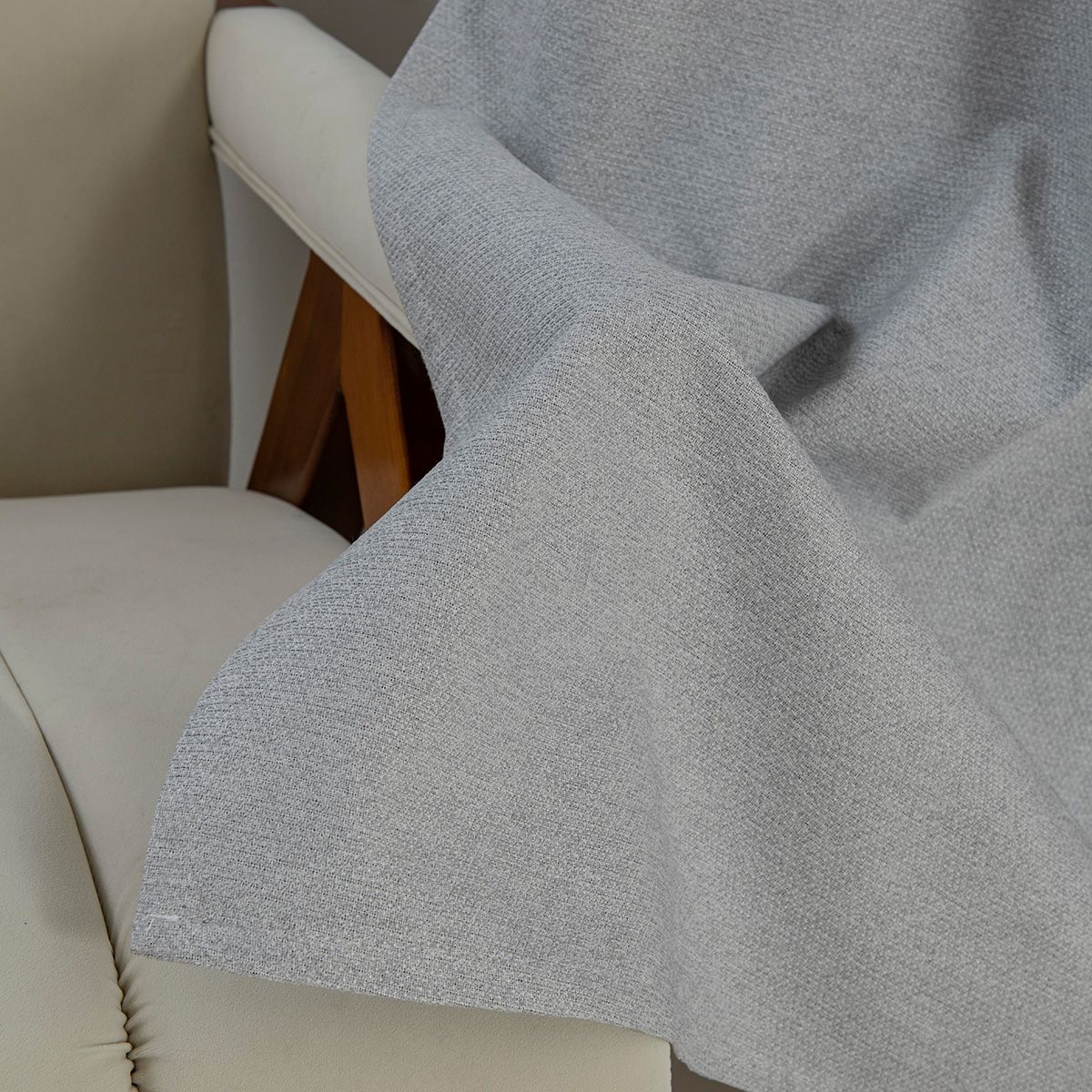 Κουρτίνα Full Blackout σκίασης με 8 κρίκους Elite Art 8392 Light Grey-Νο3