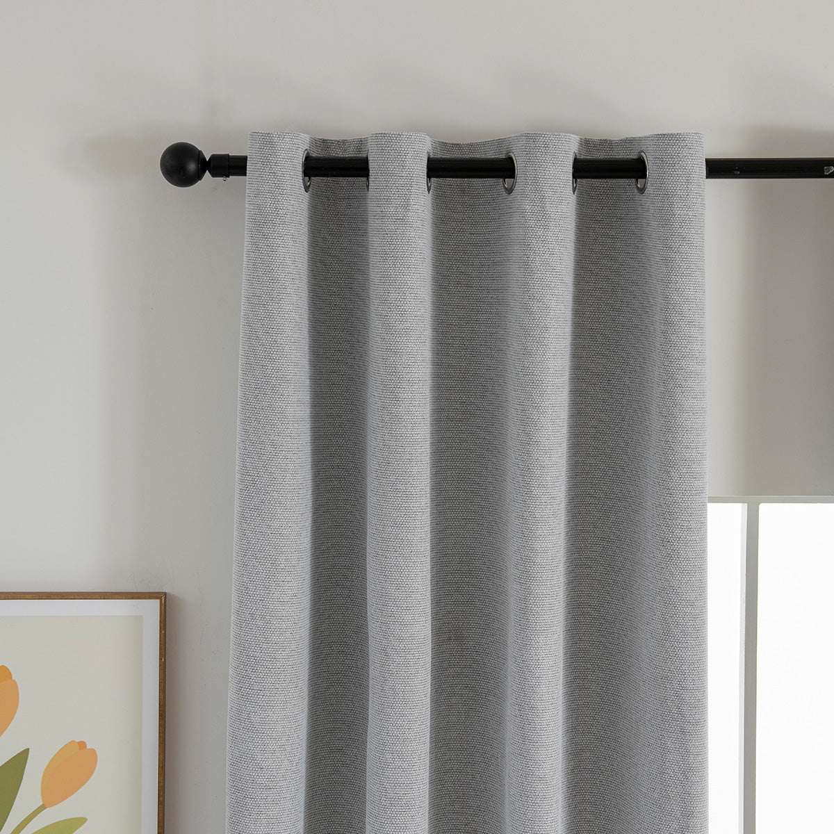 Κουρτίνα Full Blackout σκίασης με 8 κρίκους Elite Art 8392 Silver-Νο4 140x270 Γκρι από την εταιρεία Beauty Home