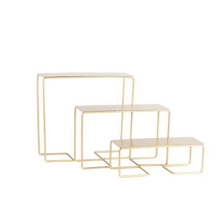 3 ΜΕΤΑΛΛΙΚΕΣ ΒΑΣΕΙΣ ΠΑΡΟΥΣΙΑΣΗΣ 27×29, x10cm / 18×28, x10cm / 9x27x10cm