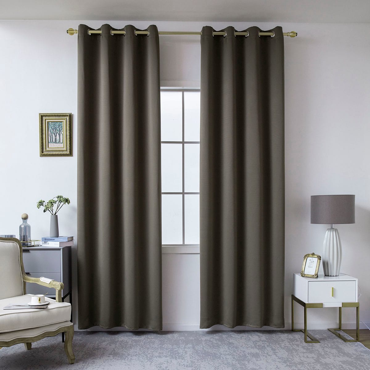 Κουρτίνα Blackout σκίασης με 8 κρίκους Ideal Art 8400