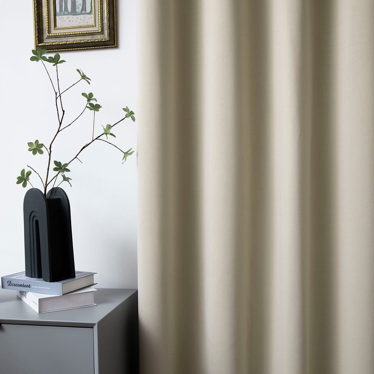 Κουρτίνα Blackout σκίασης με 8 κρίκους Ideal Art 8400 140x270 Άμμου από την εταιρεία Beauty Home