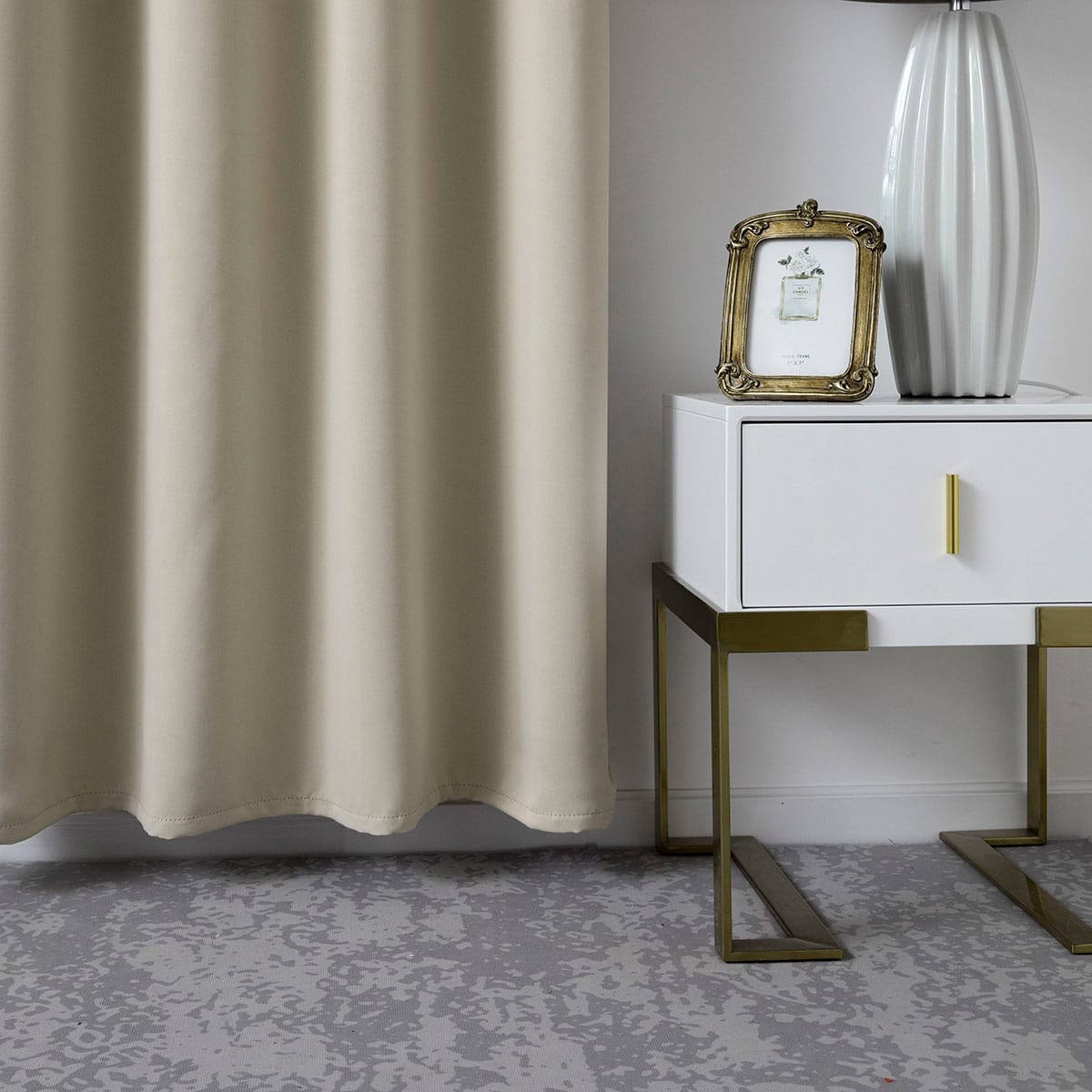 Κουρτίνα Blackout σκίασης με 8 κρίκους Ideal Art 8400 140x270 Άμμου από την εταιρεία Beauty Home