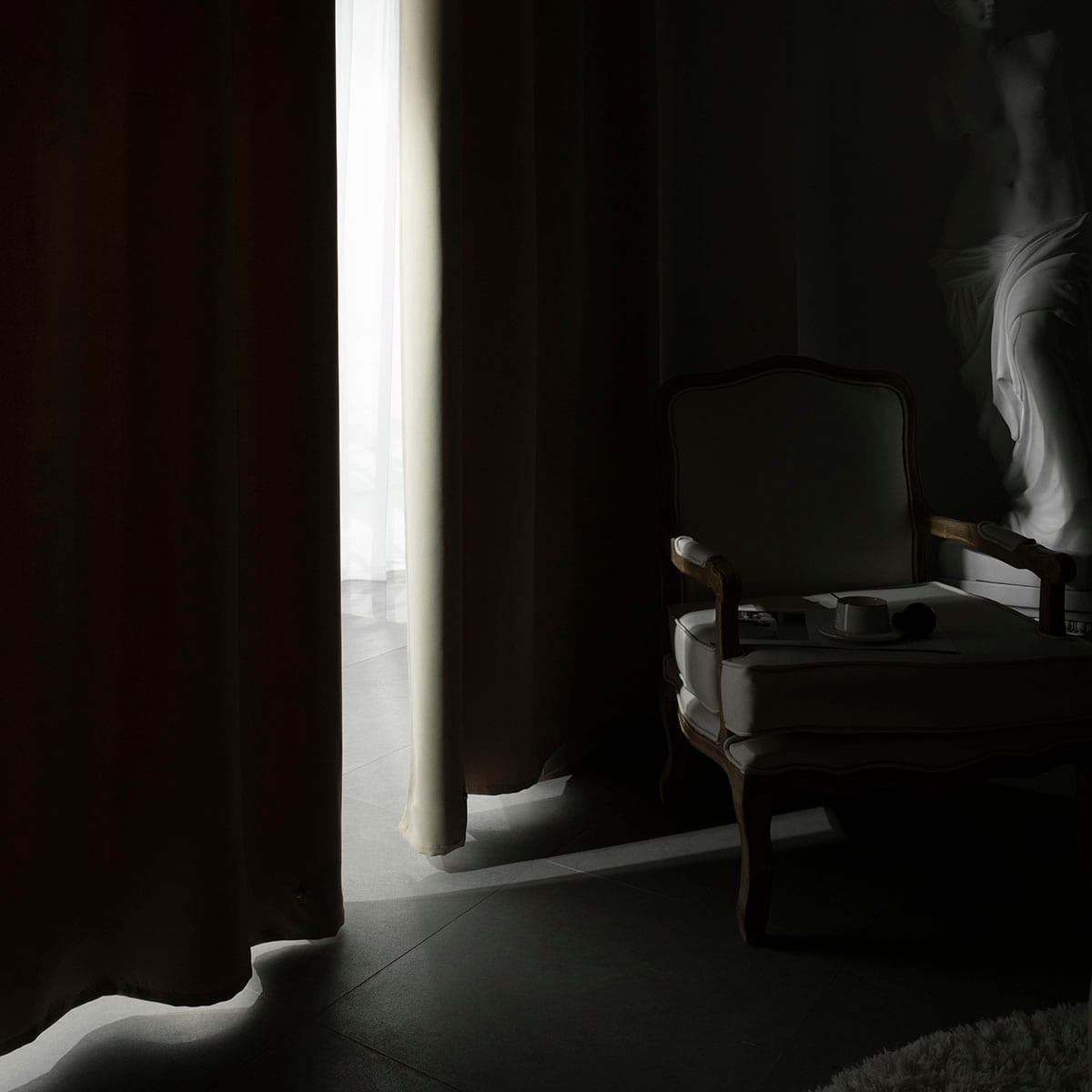 Κουρτίνα Blackout σκίασης με 8 κρίκους Ideal Art 8400