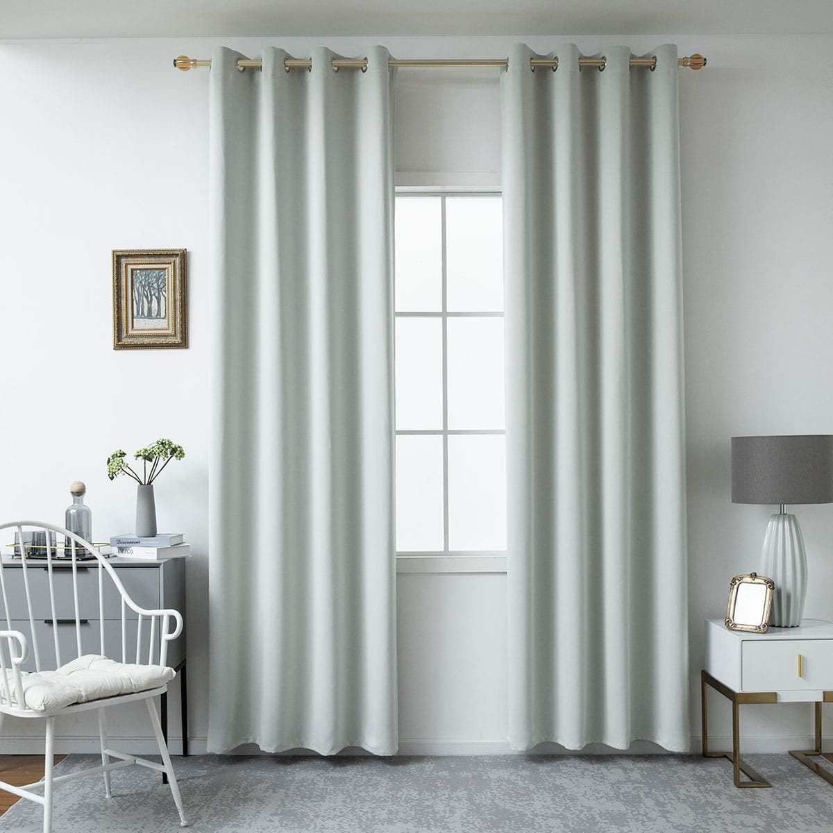 Κουρτίνα Blackout σκίασης με 8 κρίκους Ideal Art 8400 140x270 Γκρι από την εταιρεία Beauty Home