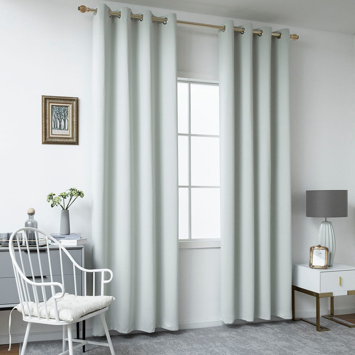 Κουρτίνα Blackout σκίασης με 8 κρίκους Ideal Art 8400