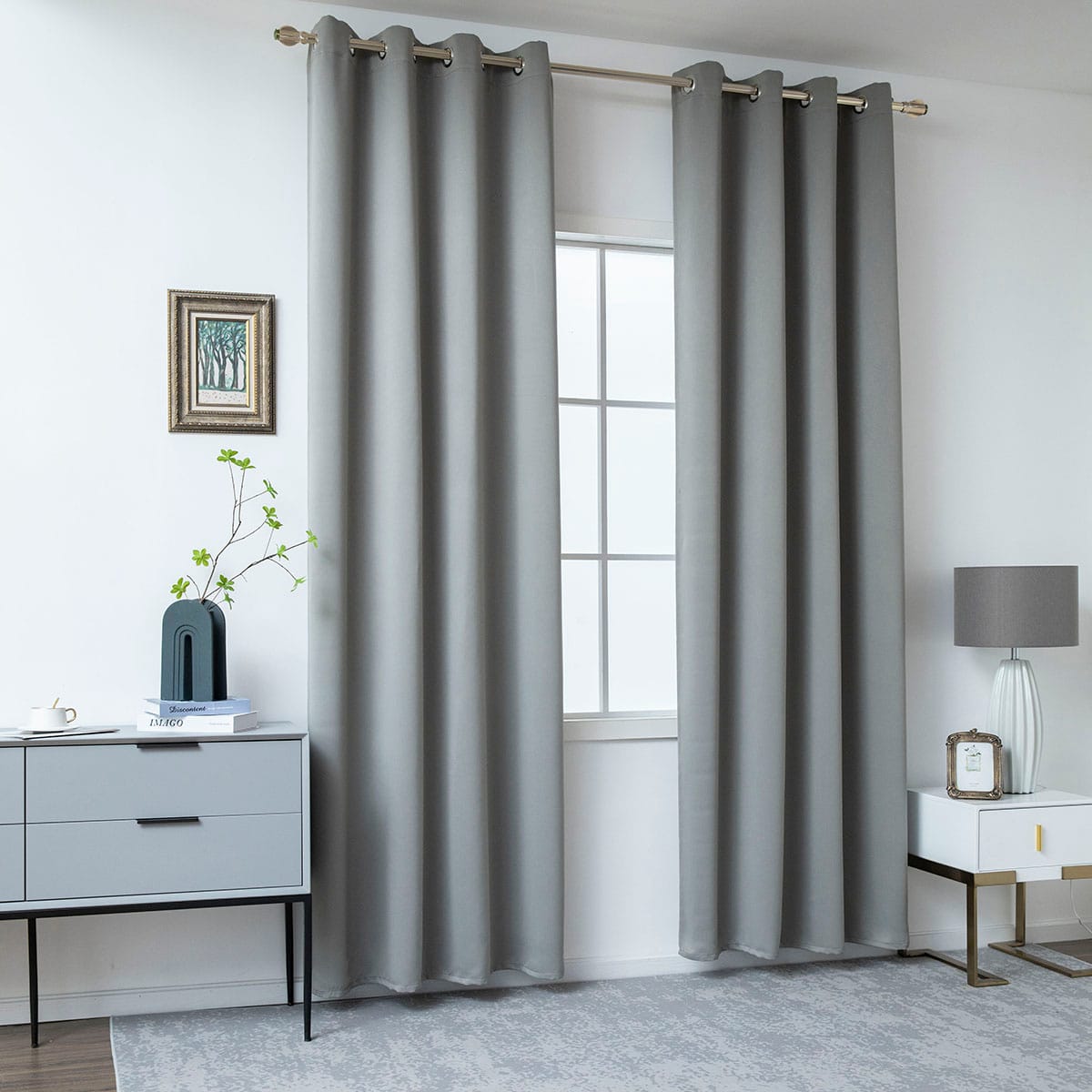 Κουρτίνα Blackout σκίασης με 8 κρίκους Art Ideal 8400 140x270 Ανθρακίτης Default Title από την εταιρεία Beauty Home