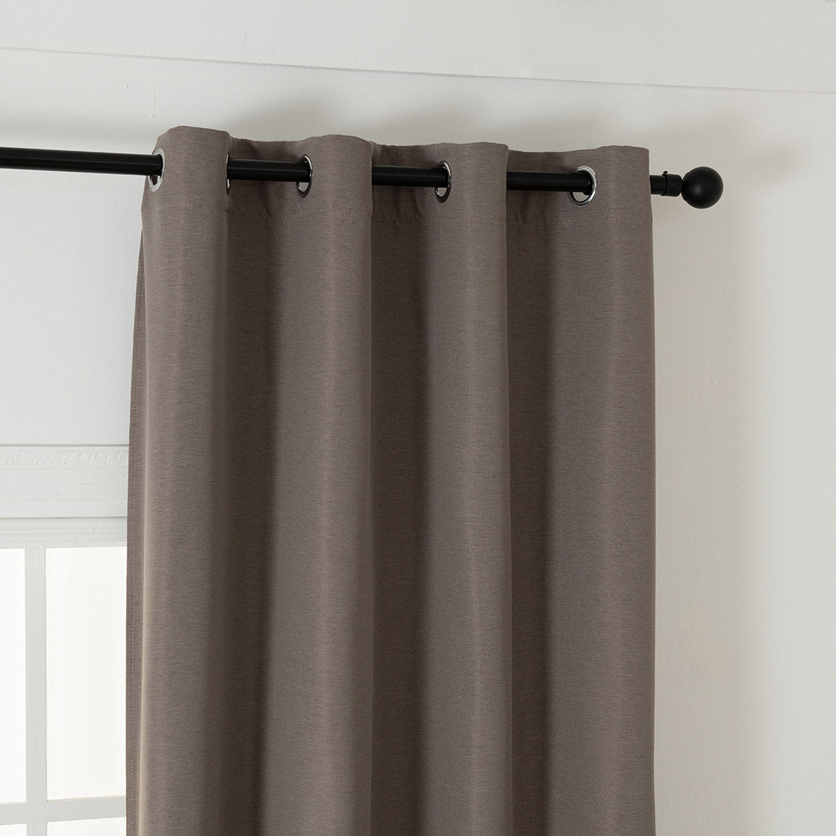Ύφασμα κουρτίνας με το μέτρο Blackout jacquard σκίασης Glare Art 8444 Φ280 Μόκα από την εταιρεία Beauty Home