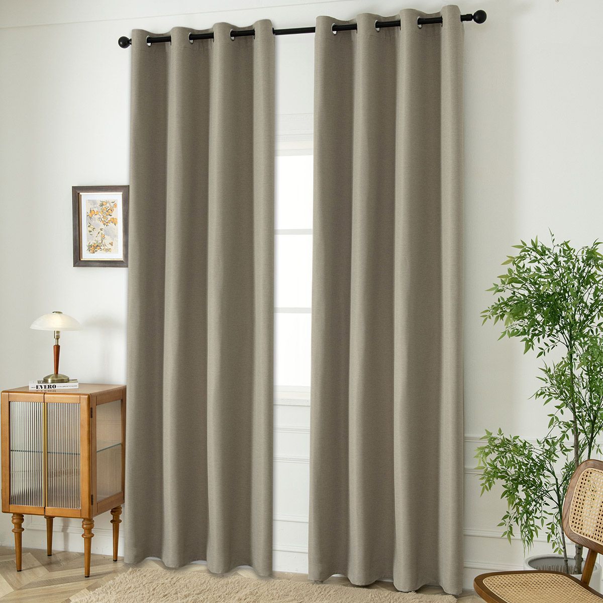 Κουρτίνα Blackout Jacquard σκίασης με 8 μεταλλικούς κρίκους Glare Art 8444