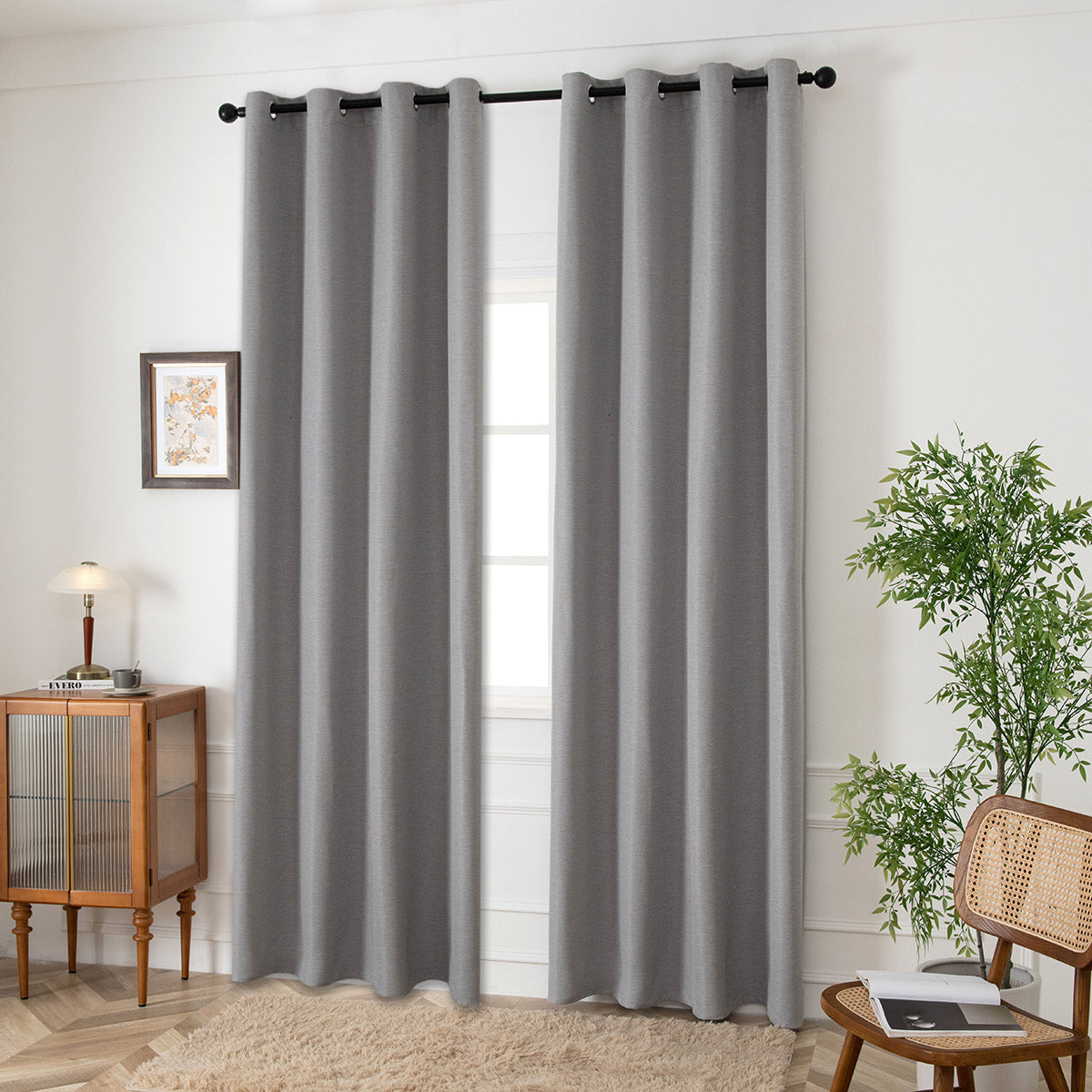 Ύφασμα κουρτίνας με το μέτρο Blackout jacquard σκίασης Glare Art 8444 Φ280 Γκρι Default Title από την εταιρεία Beauty Home
