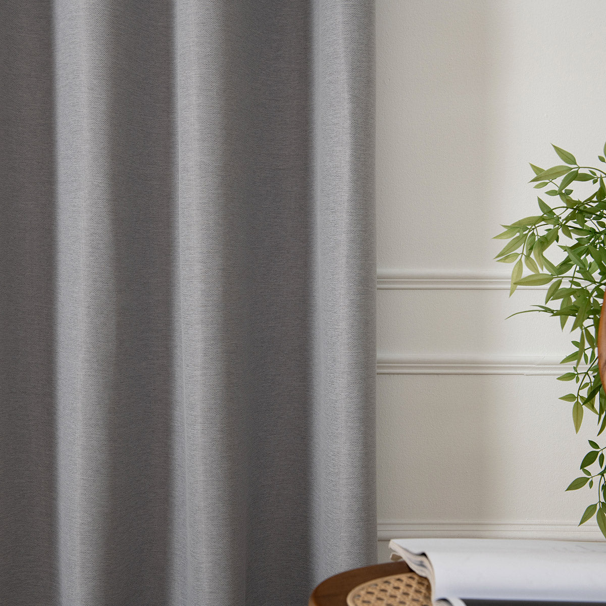Ύφασμα κουρτίνας με το μέτρο Blackout jacquard σκίασης Glare Art 8444 Φ280 Γκρι από την εταιρεία Beauty Home