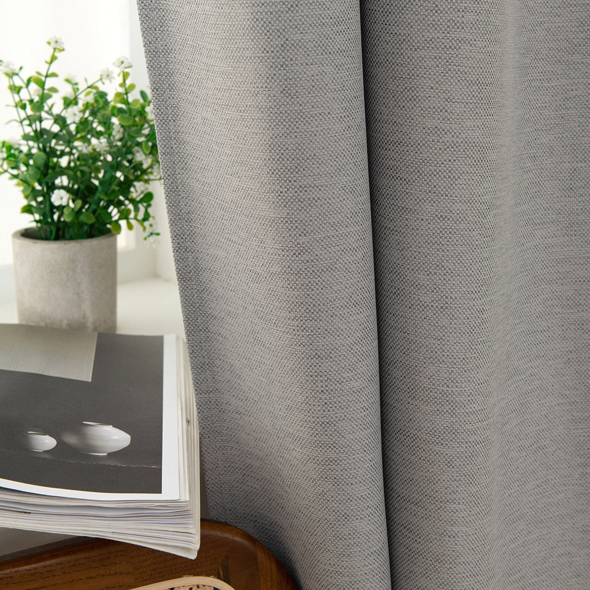 Ύφασμα κουρτίνας με το μέτρο Blackout jacquard σκίασης Glare Art 8444 Φ280 Γκρι από την εταιρεία Beauty Home