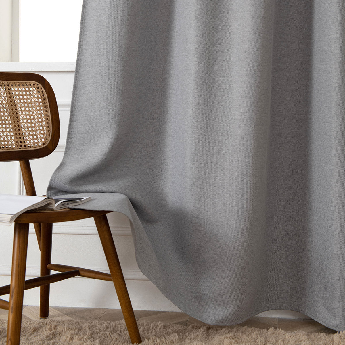 Ύφασμα κουρτίνας με το μέτρο Blackout jacquard σκίασης Glare Art 8444 Φ280 Γκρι από την εταιρεία Beauty Home