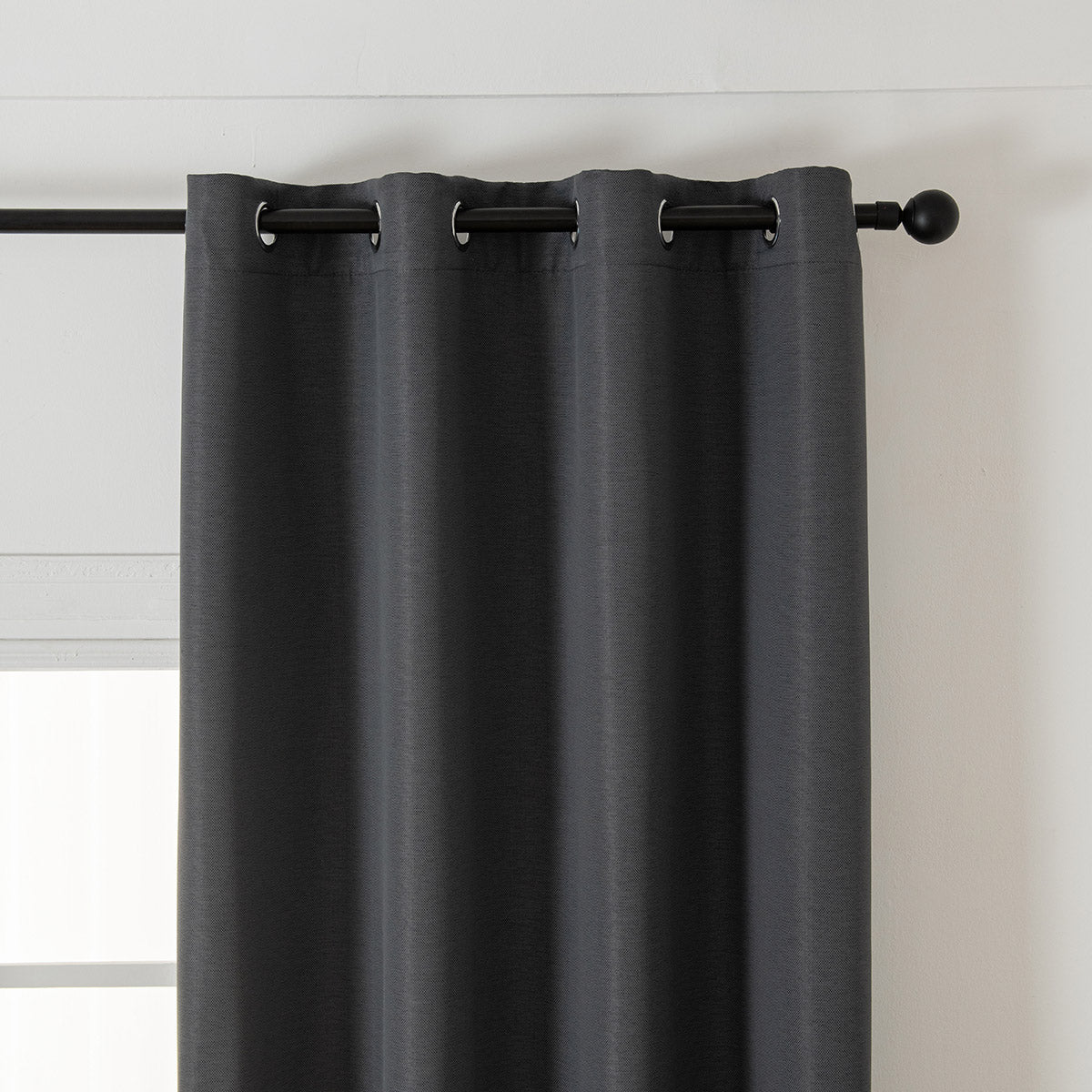 Ύφασμα κουρτίνας με το μέτρο Blackout jacquard σκίασης Glare Art 8444 Φ280 Ανθαρκί από την εταιρεία Beauty Home