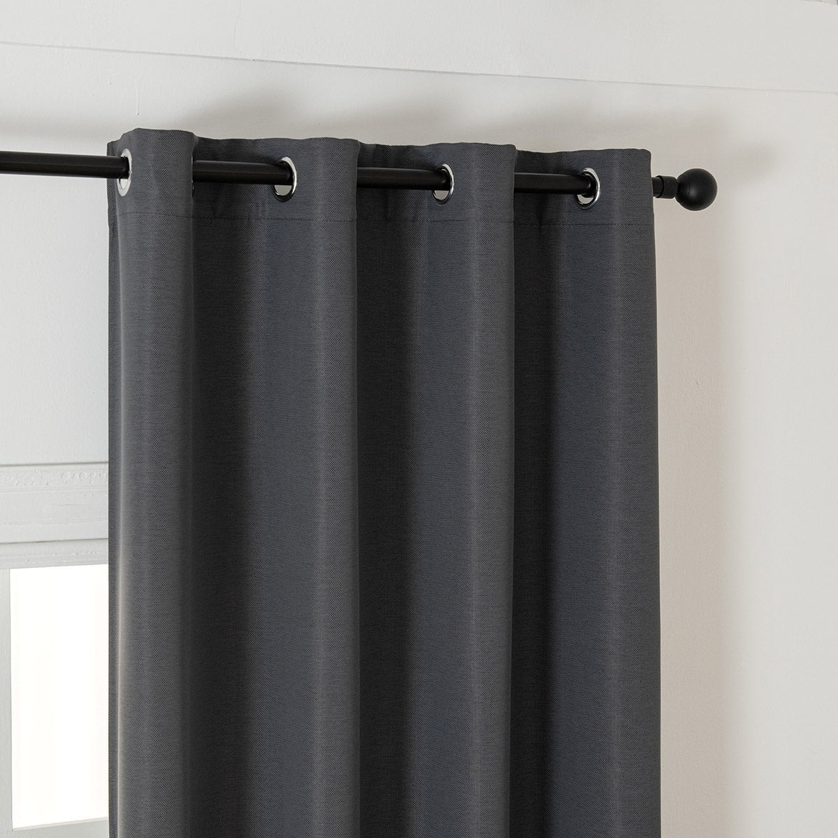 Ύφασμα κουρτίνας με το μέτρο Blackout jacquard σκίασης Glare Art 8444 Φ280 Ανθαρκί από την εταιρεία Beauty Home
