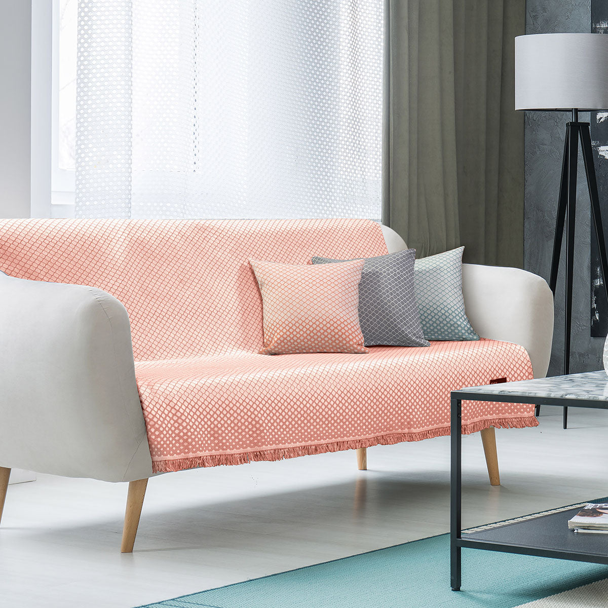 Ριχτάρι Μονοθέσιο Art 8456 180x170 Κοραλί από την εταιρεία Beauty Home