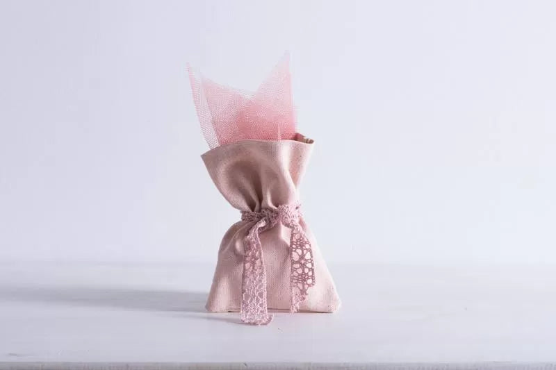ΠΟΥΓΚΙ ΡΟΖ ΜΕ ΧΡΥΣΟ LUREX 12 x 17 cm