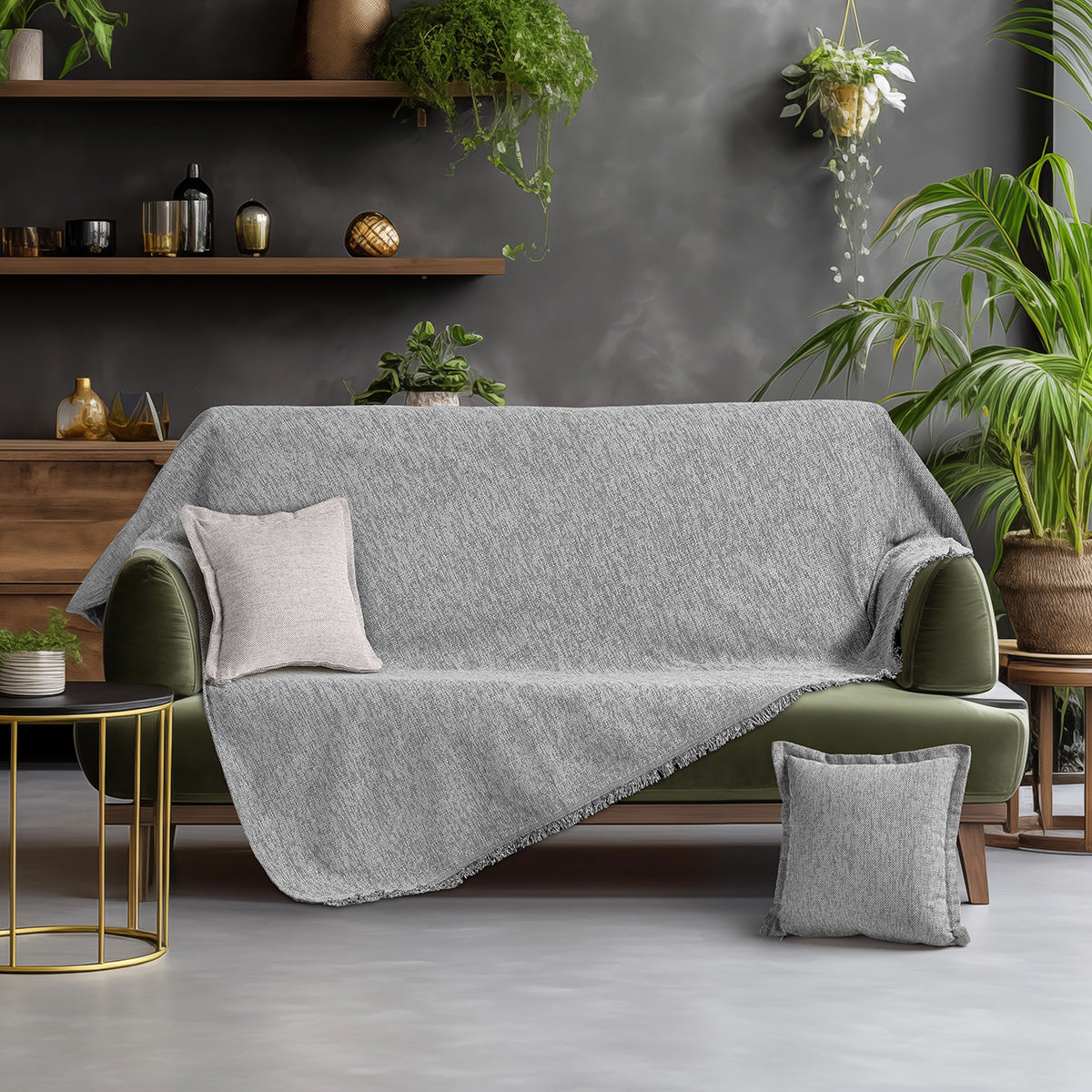 Ριχτάρι Τριθέσιο Art 8621 180x300 Γκρι από την εταιρεία Beauty Home