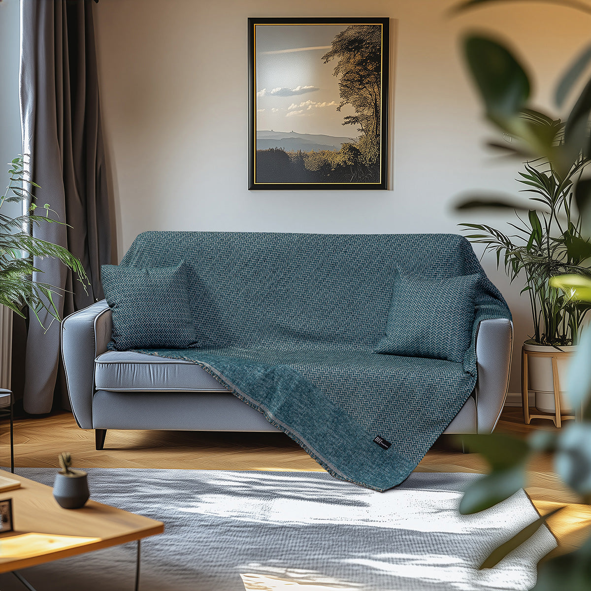 Ριχτάρι Τετραθέσιο Art 8638 170x350 Πετρόλ από την εταιρεία Beauty Home