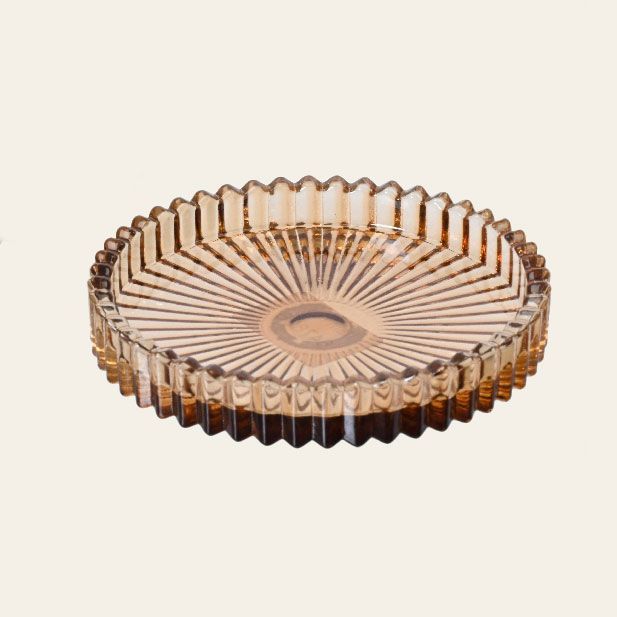 ΓΥΑΛΙΝΗ ΒΑΣΗ Φ10 Καφέ από την εταιρεία Beauty Home