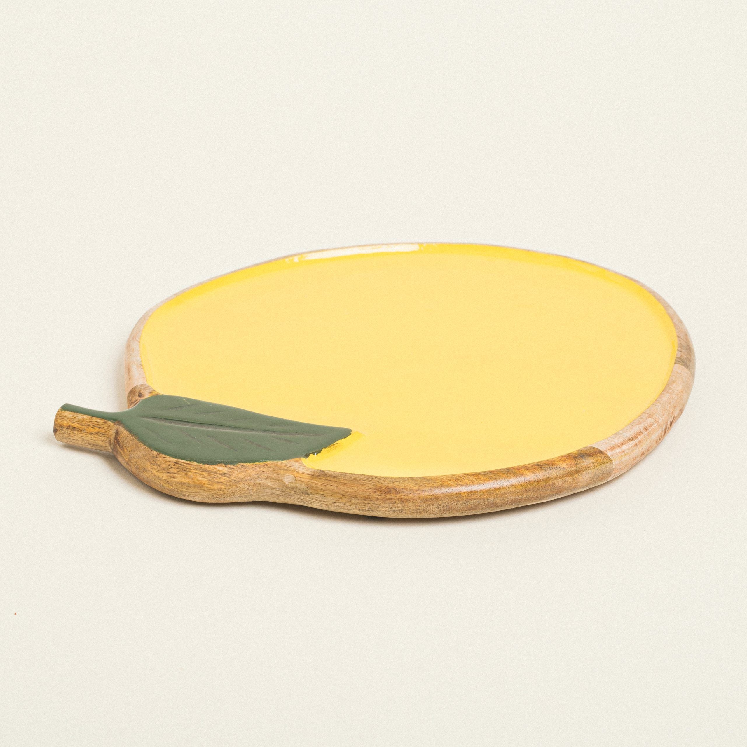 ΠΙΑΤΕΛΑ ΞΥΛΙΝΗ ΜΕ ΣΜΑΛΤΟ ΛΕΜΟΝΙ 27 x 34 cm από την εταιρεία Beauty Home