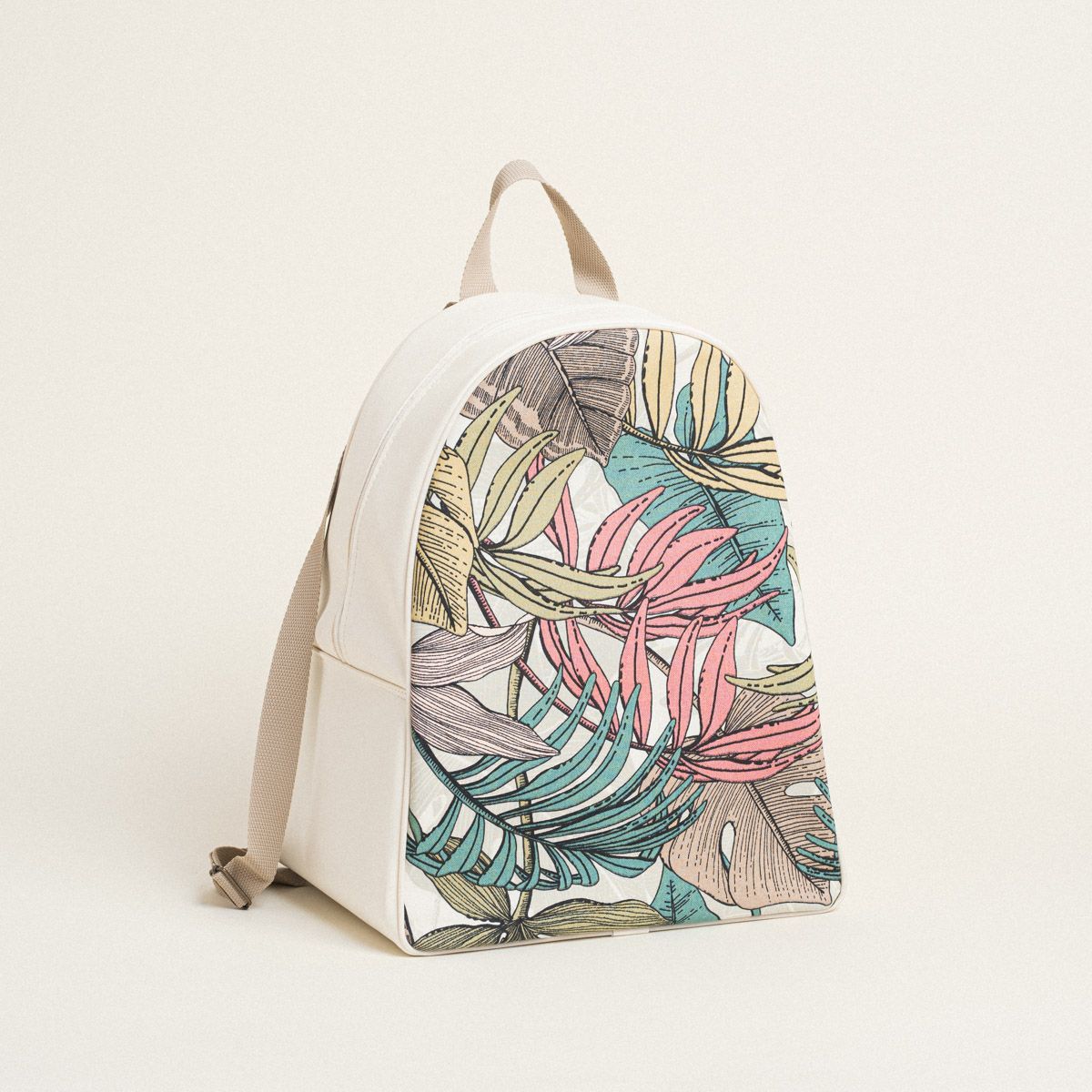 BACKPACK 43x35x23cm ΤΡΟΠΙΚΟ ΠΑΣΤΕΛ Default Title από την εταιρεία Beauty Home