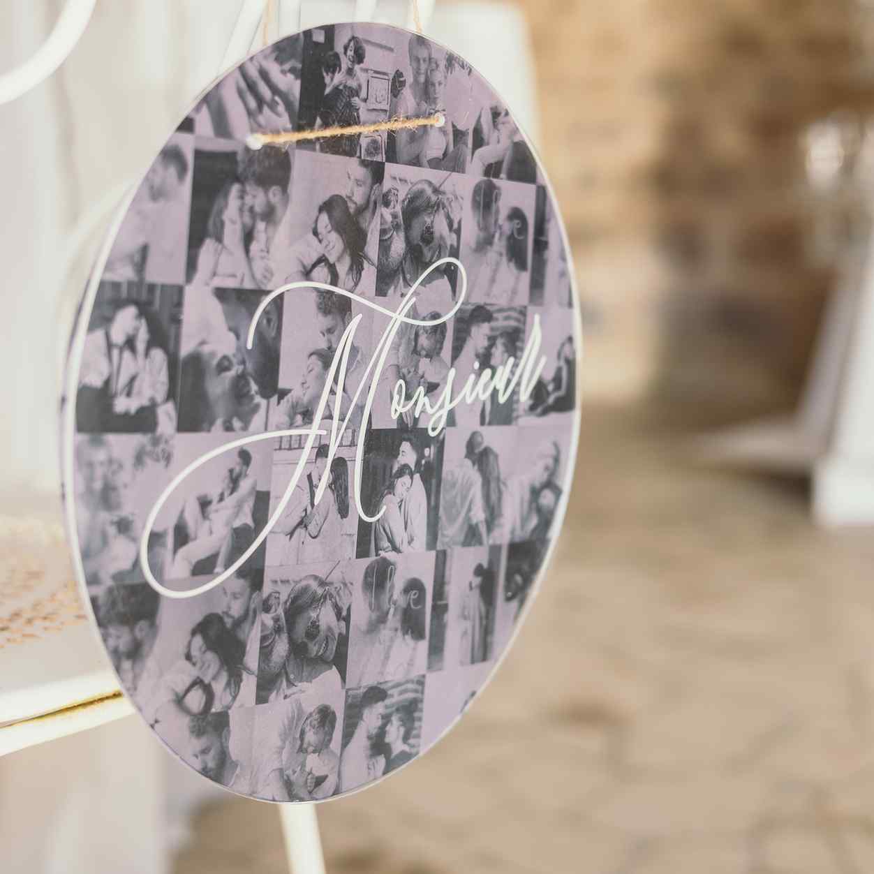 Διακοσμητικο “Κύριος και Κυρία” με Κορδόνι Διαφανές Ακρυλικό Γυαλί Ø30εκ.