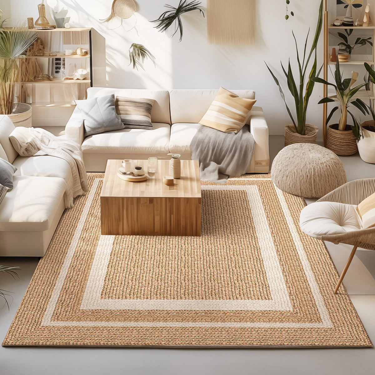 Χαλί Tropic Art 9138 160x230 Μπεζ,Λευκό Default Title από την εταιρεία Beauty Home