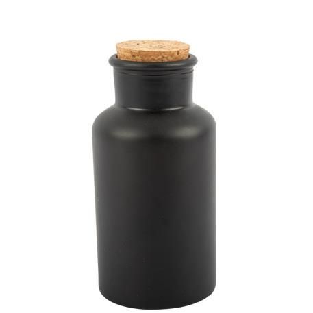 ΜΠΟΥΚΑΛΑΚΙ ΜΑΥΡΟ ΜΑΤ ΜΕ ΦΕΛΛΟ 17 x 8 cm 500 ml