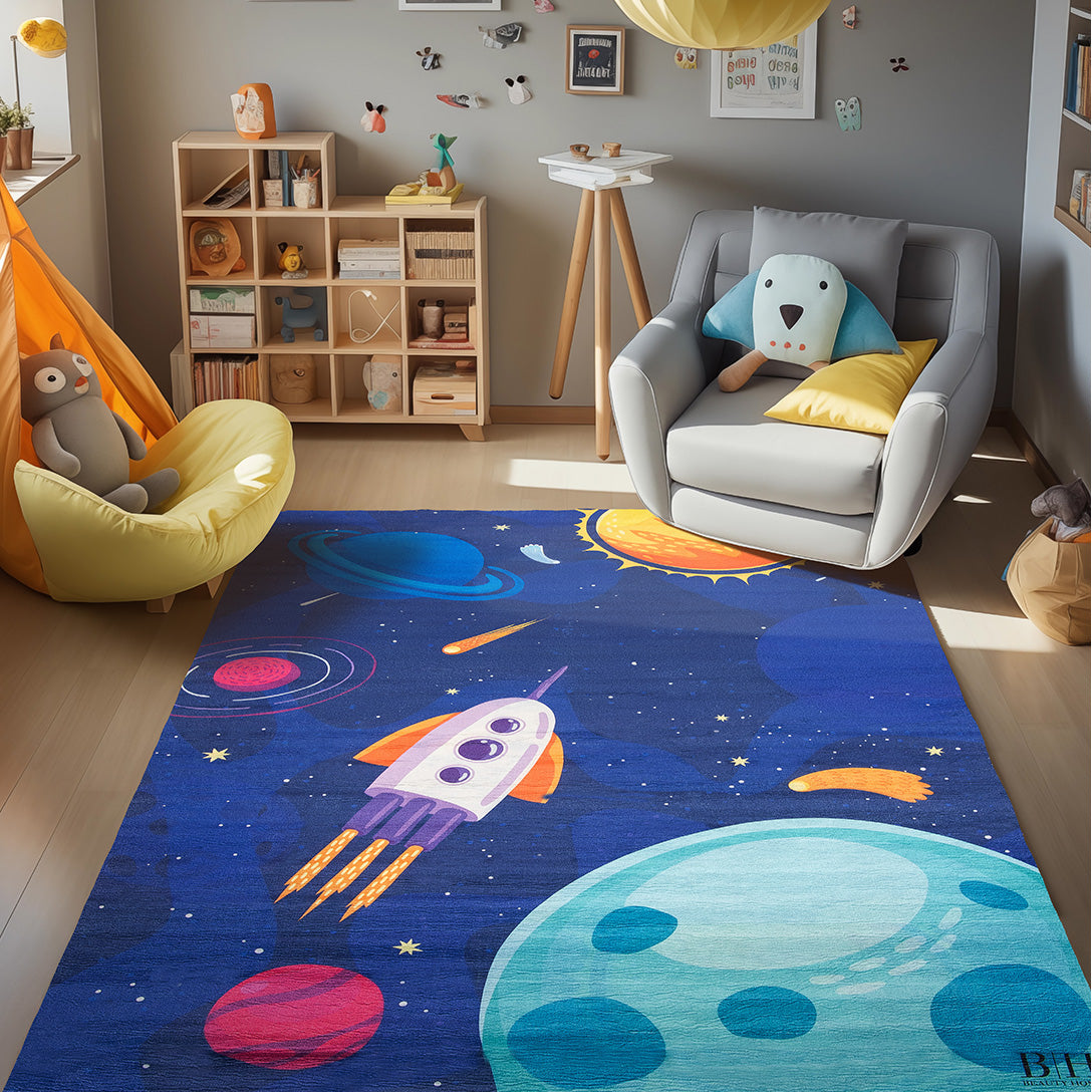 Χαλί παιδικό Fun Art 9549 135x180 Μπλε Default Title από την εταιρεία Beauty Home