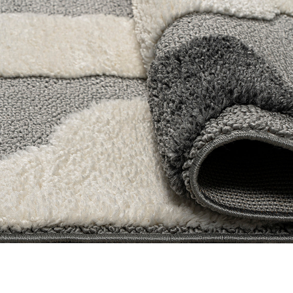 Χαλί Loop Art 9557 133x190 Grey White Γκρι Λευκό Default Title από την εταιρεία Beauty Home