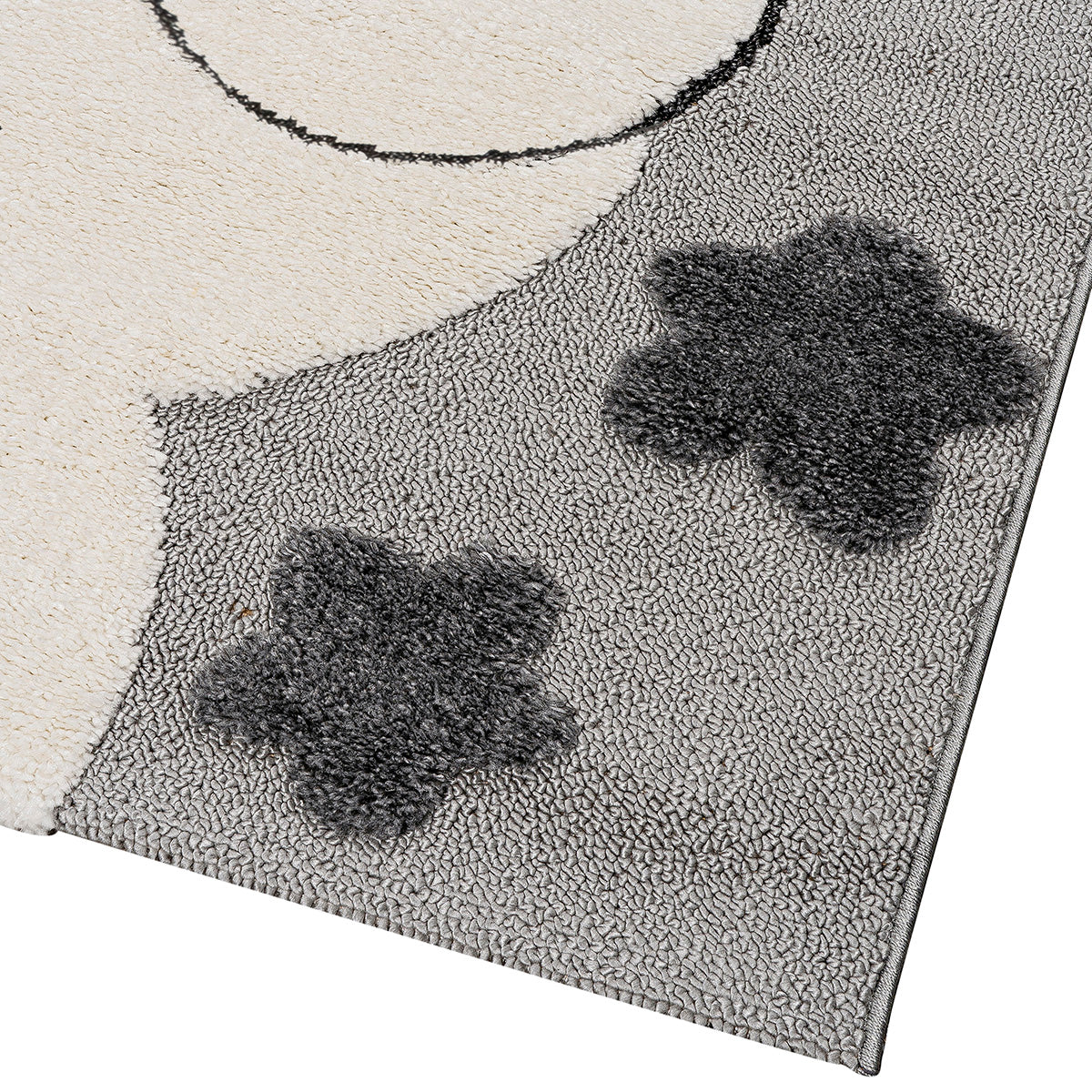 Χαλί Loop Art 9557 133x190 Grey White Γκρι Λευκό από την εταιρεία Beauty Home