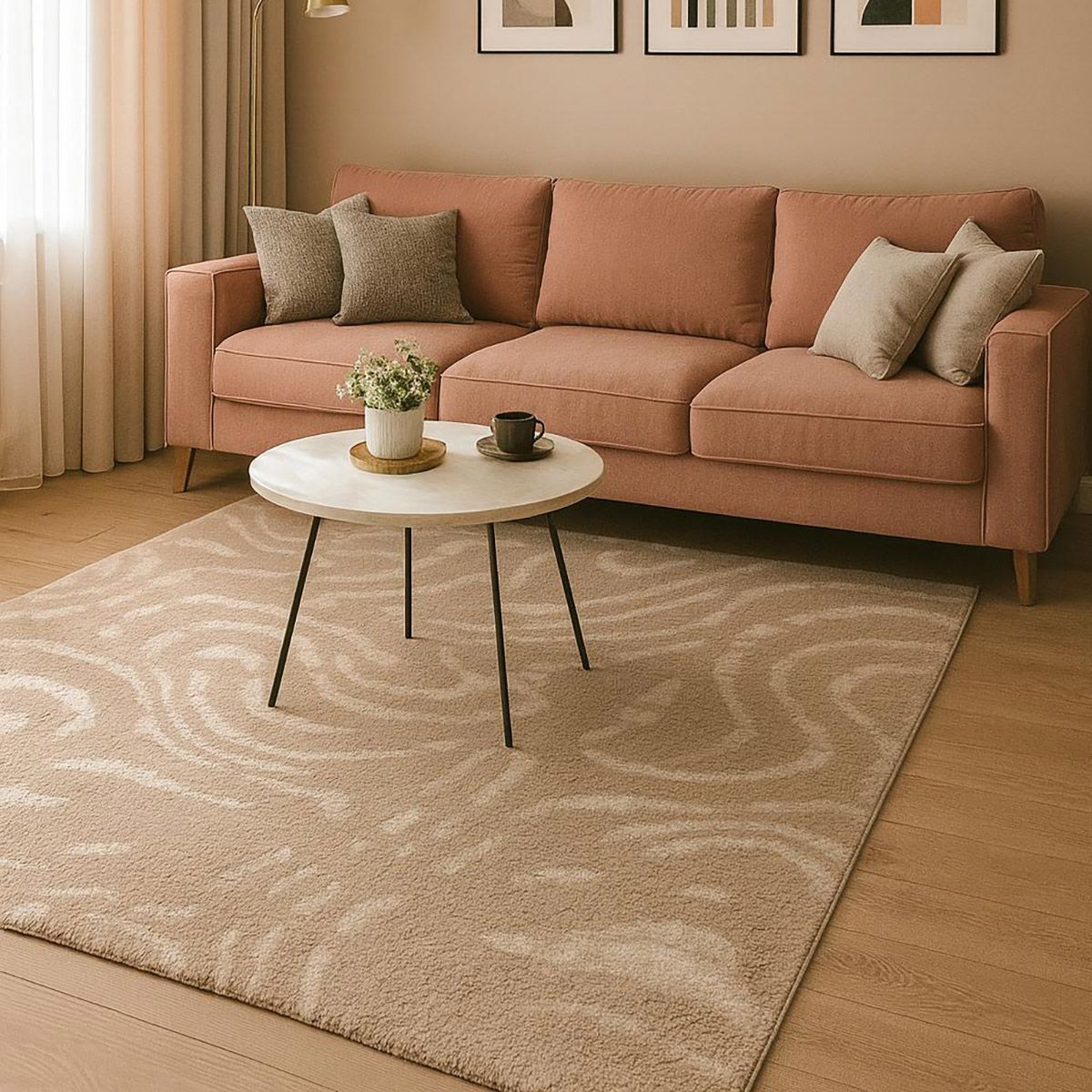 Χαλί Puffy Art 9656 Μπεζ 200 x 290 cm από την εταιρεία Beauty Home