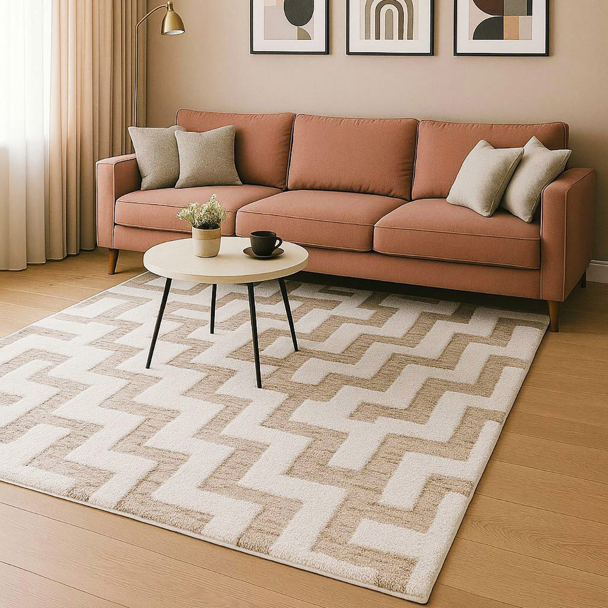 Χαλί Puffy Art 9657 Μπεζ 200 x 290 cm από την εταιρεία Beauty Home
