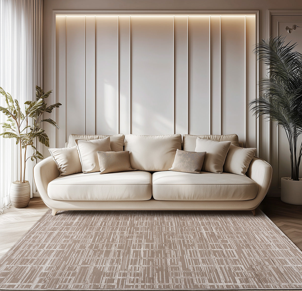 Διάδρομος με το μέτρο Serena Art 9836 67cm Μπεζ,Γκρι Default Title από την εταιρεία Beauty Home