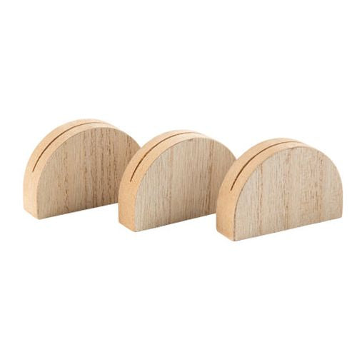 3 ξύλινες βάσεις με καμπύλη για καρτελάκια 4x6x1,5cm Default Title από την εταιρεία Beauty Home