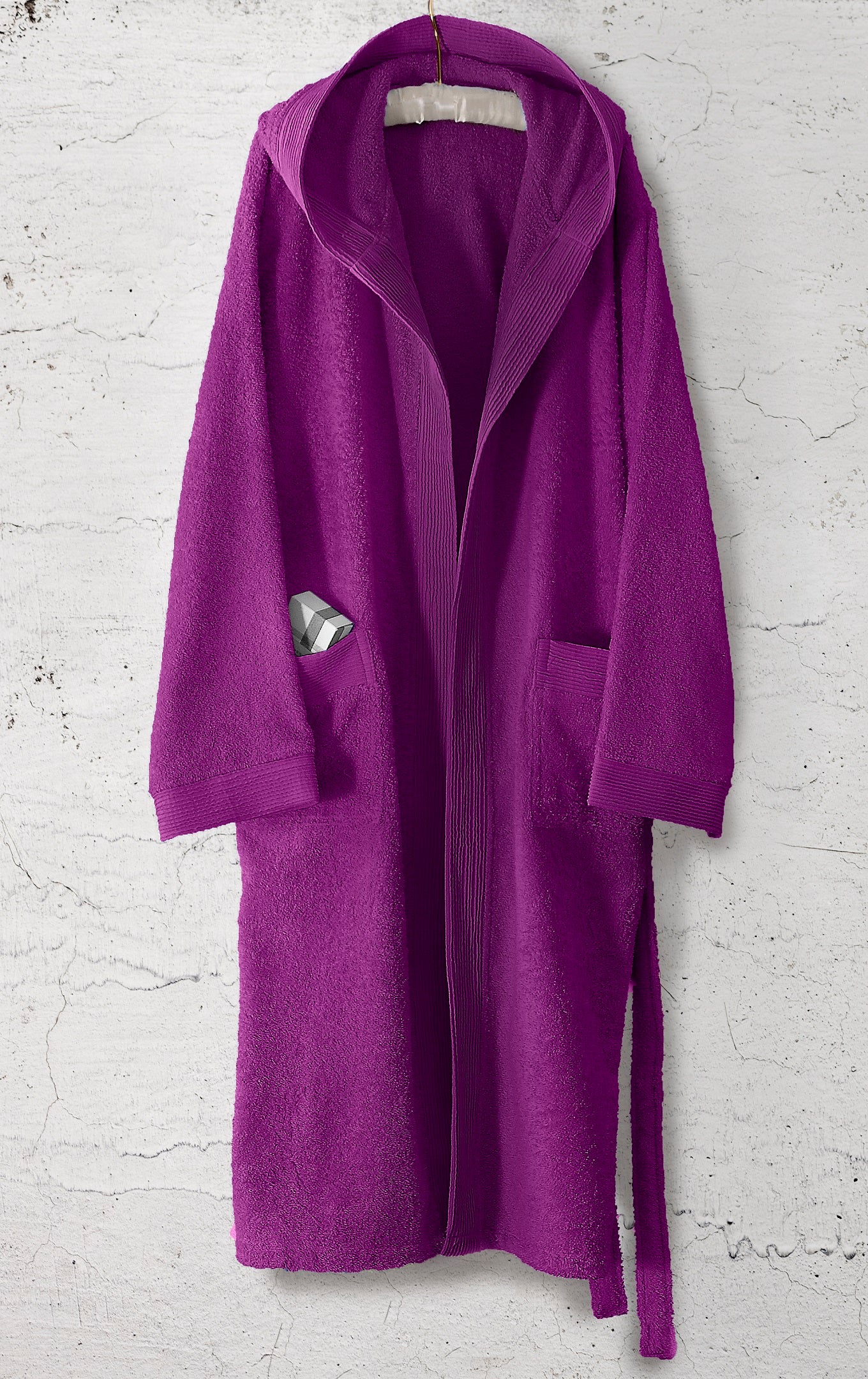 AMADEUS - Μοβ μπουρνούζι με κουκούλα Μοβ από την εταιρεία Rythmos Home